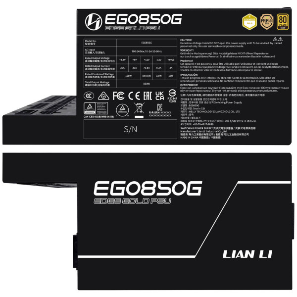 Lian Li Edge 850 80PLUS GOLD 850W (Black)