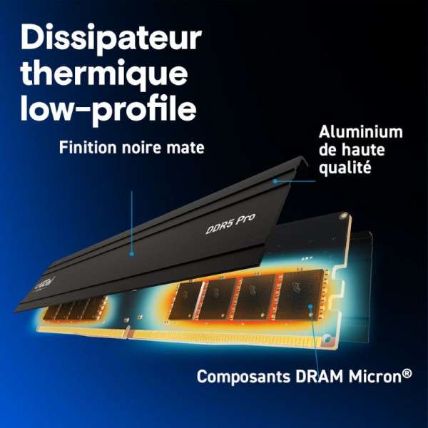 Crucial Pro DDR5 64 Go (2 x 32 Go) 5600 MHz CL46