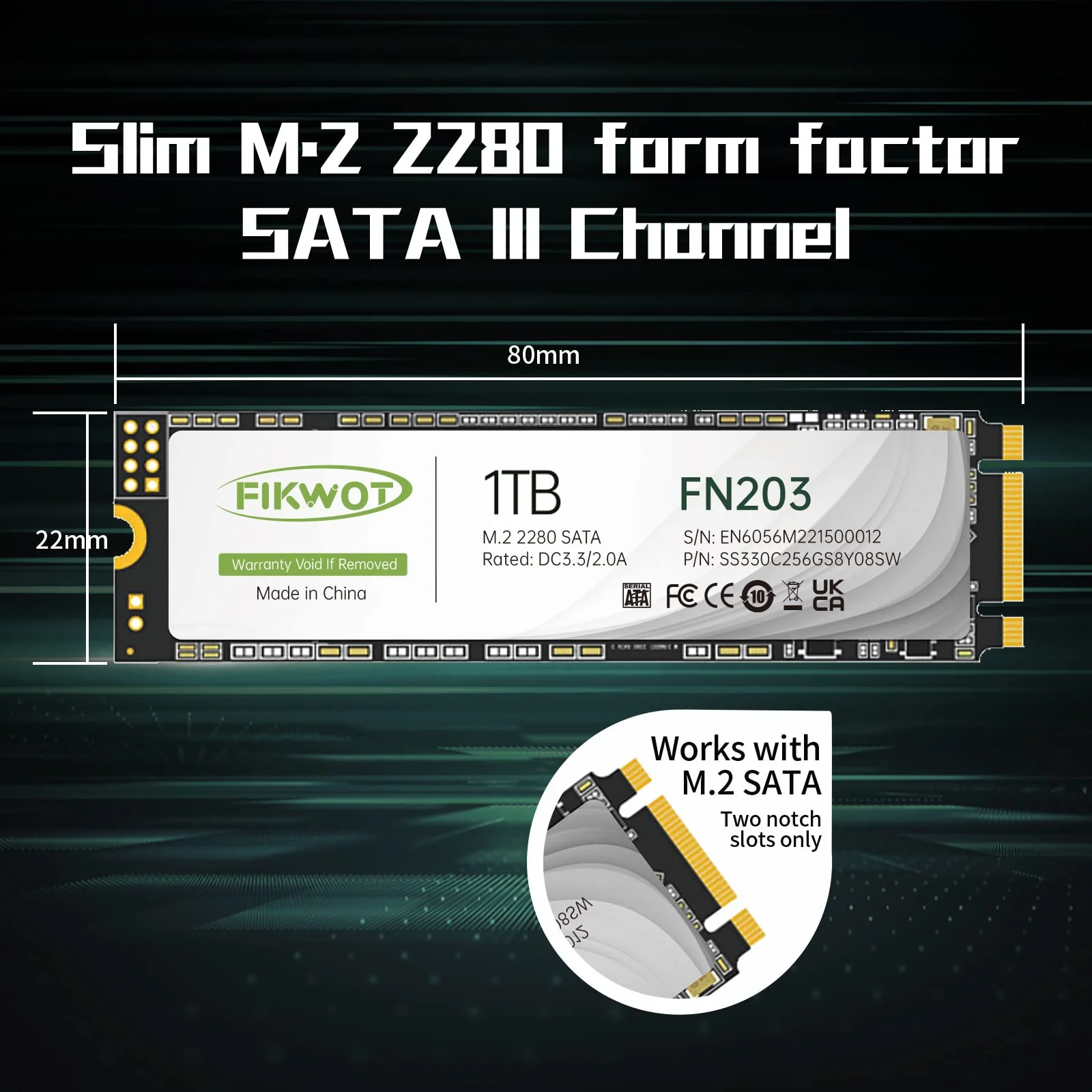 Fikwot FN203 1Tb SATA M.2 (Sans emballage)