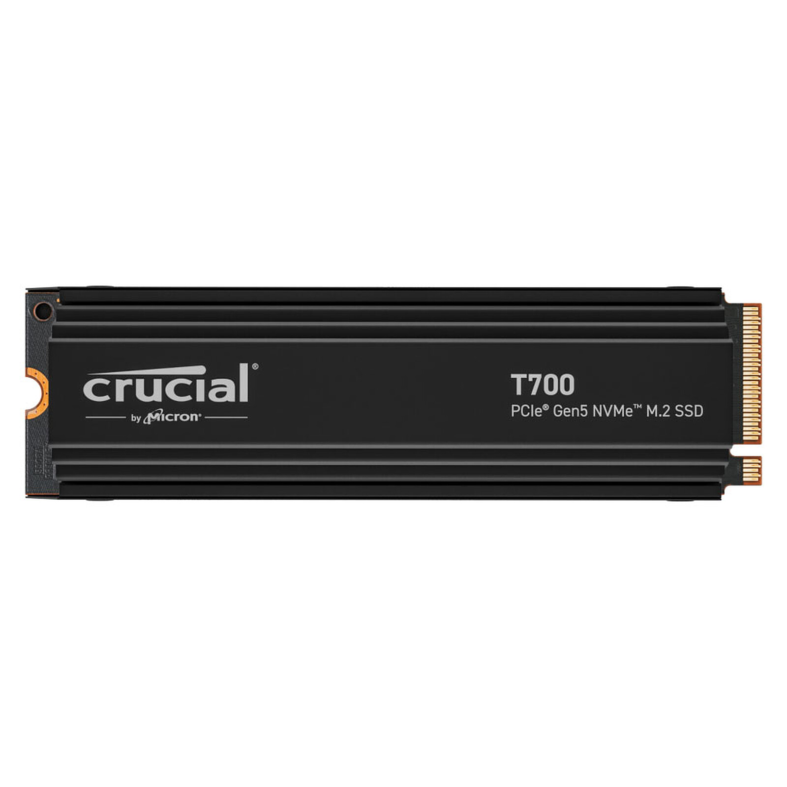 Crucial T700 1TB PCIe Gen5 NVMe M.2 SSD avec dissipateur thermique (Sans emballage)