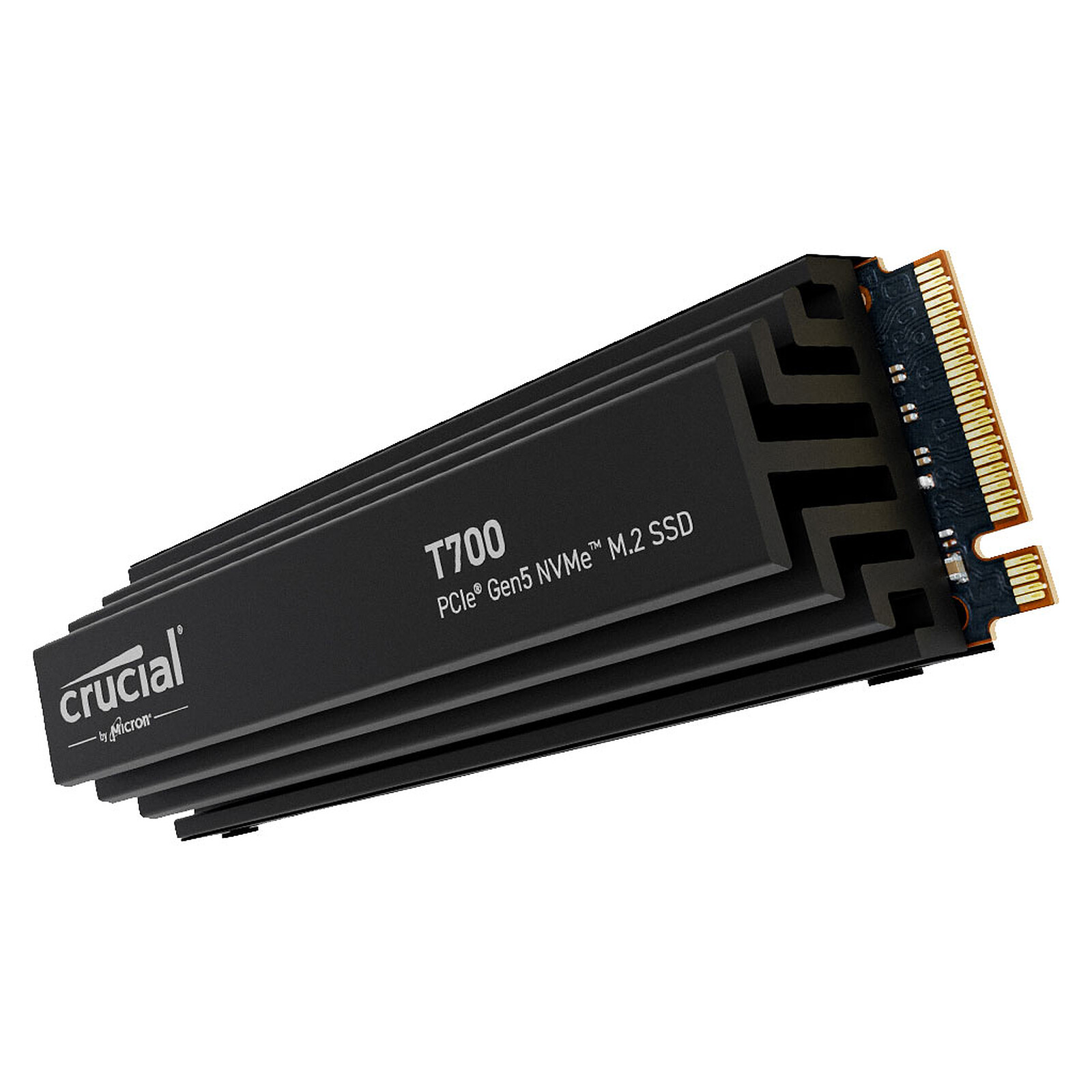 Crucial T700 1TB PCIe Gen5 NVMe M.2 SSD avec dissipateur thermique (Sans emballage)