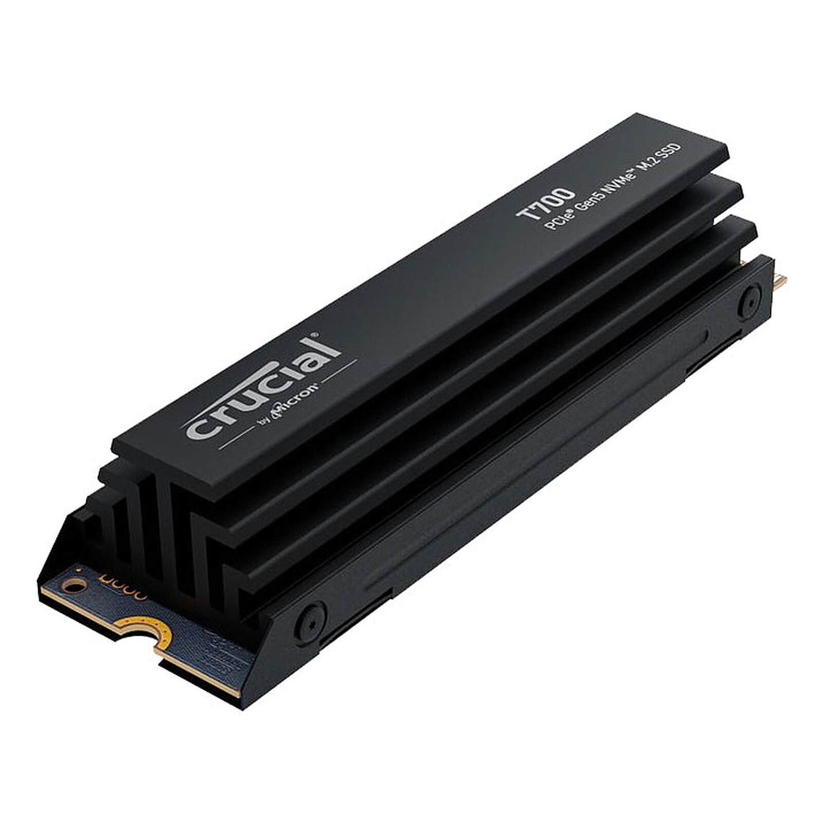 Crucial T700 1TB PCIe Gen5 NVMe M.2 SSD avec dissipateur thermique (Sans emballage)