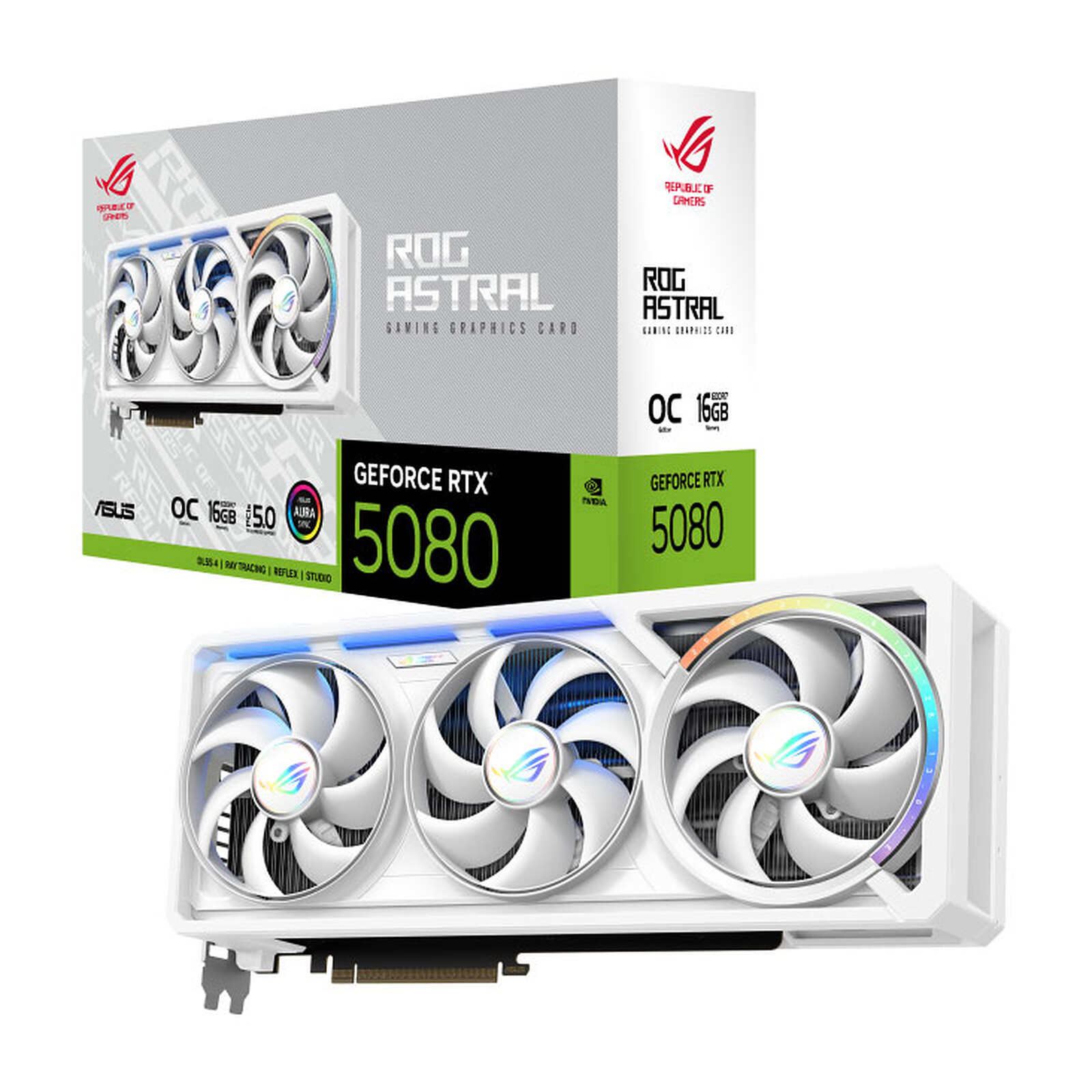 ASUS ROG Astral GeForce RTX 5080 16GB GDDR7 OC Edition White