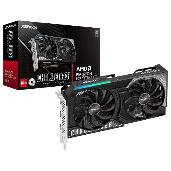 ASRock AMD Radeon RX 9060 XT Challenger 16Go GDDR6 OC (Sans emballage)